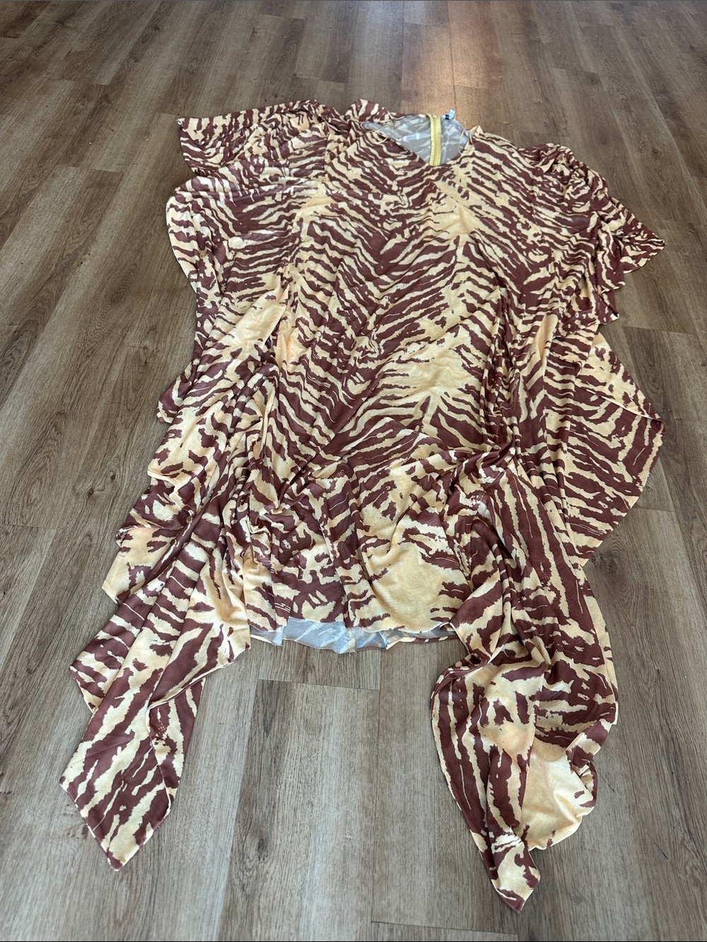 Fashion Nova Animal-Print dress in Yellow and Brown